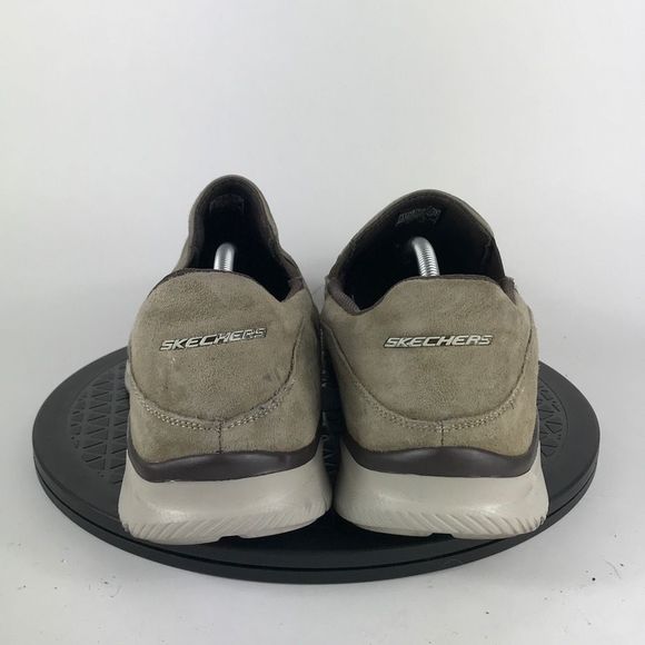 Skechers Equalizer Brown Suede Slip On Comfort Shoes 51502 Men’s Size 13 - Picture 6 of 12